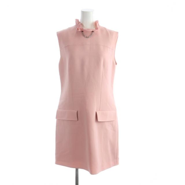 【中古】ルイヴィトン LOUIS VUITTON FFDR12QRL ノースリーブワンピース 絹 シルク フリル 42 XL ピンク ■GY18 /MQ