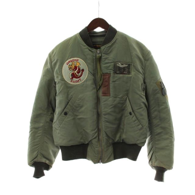 【中古】バズリクソンズ BUZZ RICKSON’S MA-1 フライトジャケット M カーキ ブルゾン 長袖 リブ襟