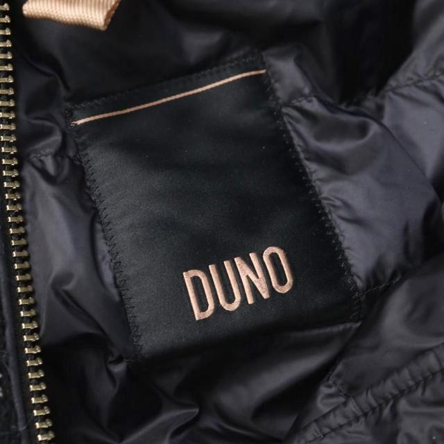【中古】デュノ DUNO ダウンコート ツイード モヘヤ混  アルパカ混 40 S 黒 ブラック JW531E_6