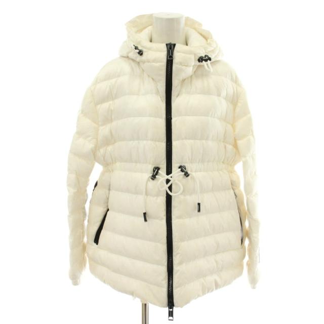 【中古】BURBERRY LONDON ENGLAND ライトダウンジャケット アウター ナイロン フード ドローコード XS 白 8031336