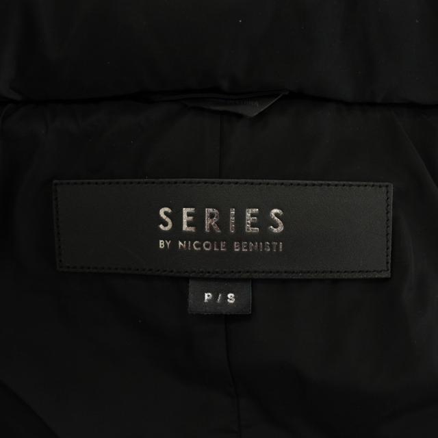 【中古】NICOLE BENISTI ダウンコート アウター 毛皮 フォックスファー ミドル フード ジップアップ S 黒 NSJ51011_6