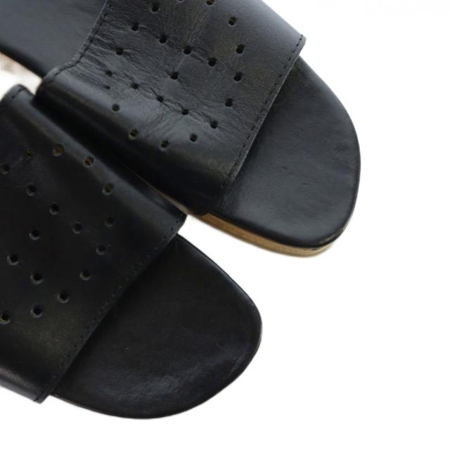 中古】エルメス HERMES エブリン ウッドサンダル ミュール パンチング