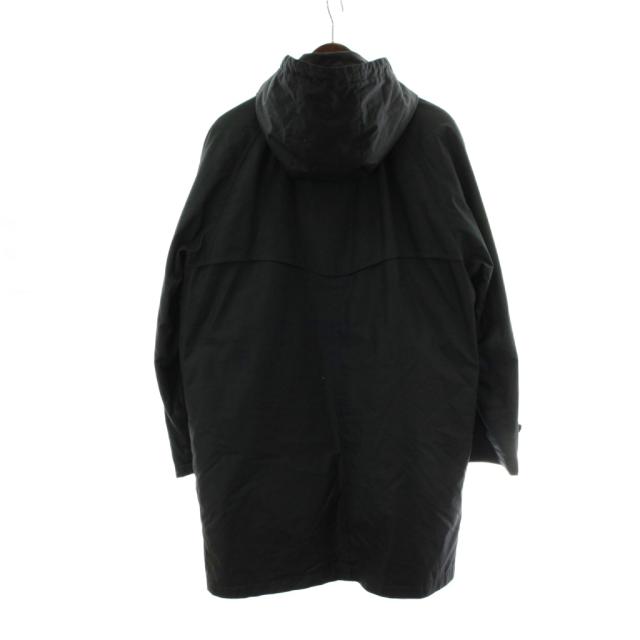 【中古】バーバリー ロンドン BURBERRY LONDON コート M 黒 ブラック フード ライナー付き ノバチェック 長袖_1