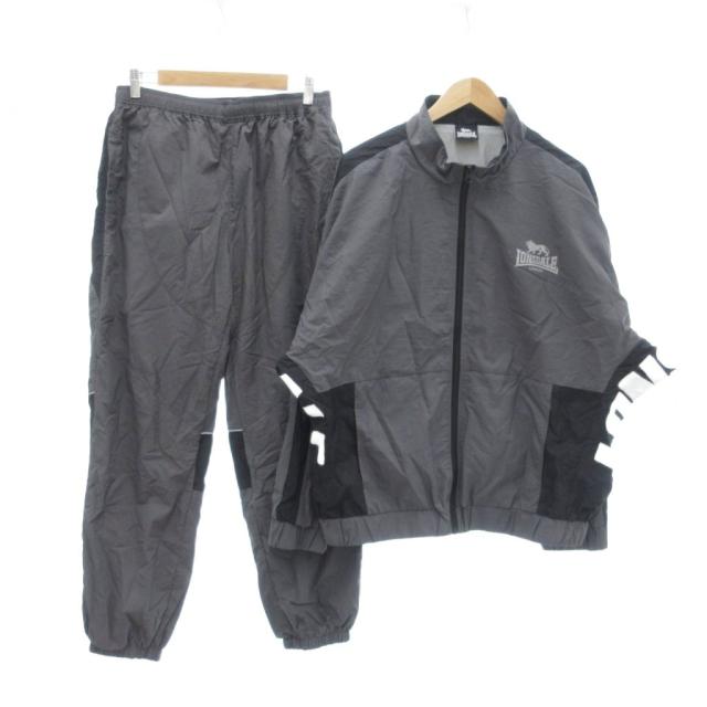 【中古】ロンズデール LONSDALE セットアップ 裏メッシュ ナイロン ワッシャー ジャージ ウインドブレーカー