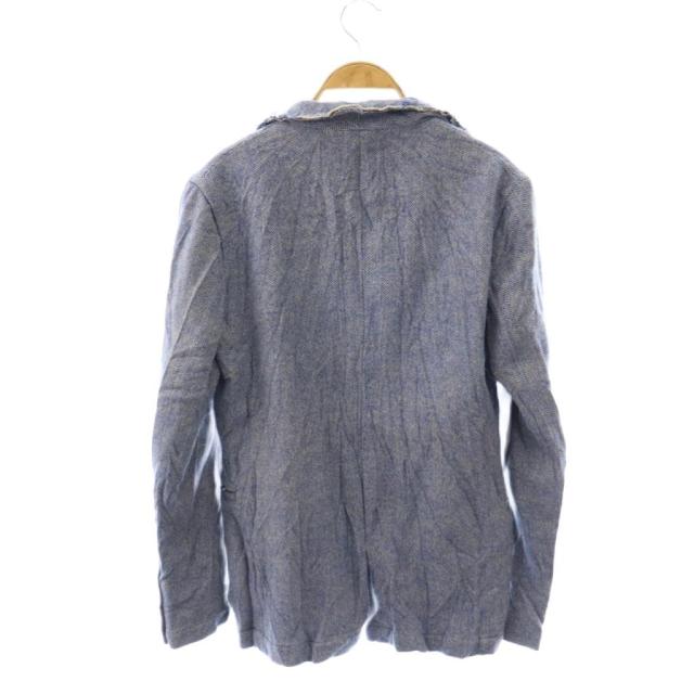 【中古】ジュンハシモト junhashimoto ジャケット シングル ウール ヘリンボーン 2 ブルー /HK ■GY03 メンズ_1