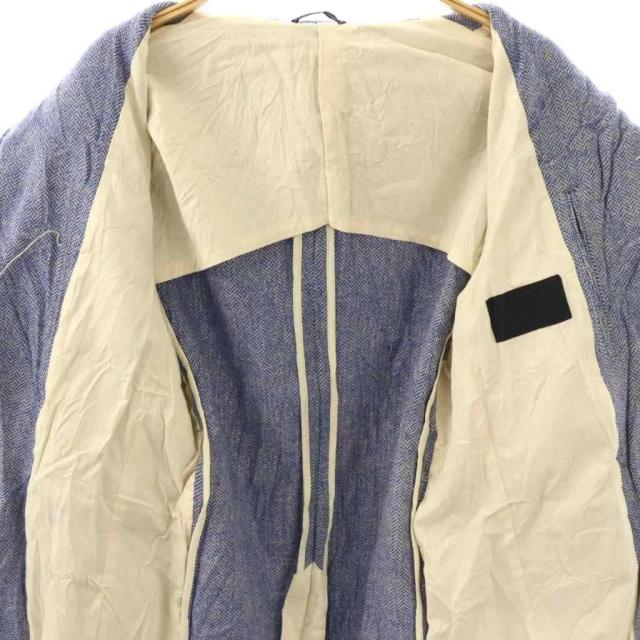 【中古】ジュンハシモト junhashimoto ジャケット シングル ウール ヘリンボーン 2 ブルー /HK ■GY03 メンズ_2