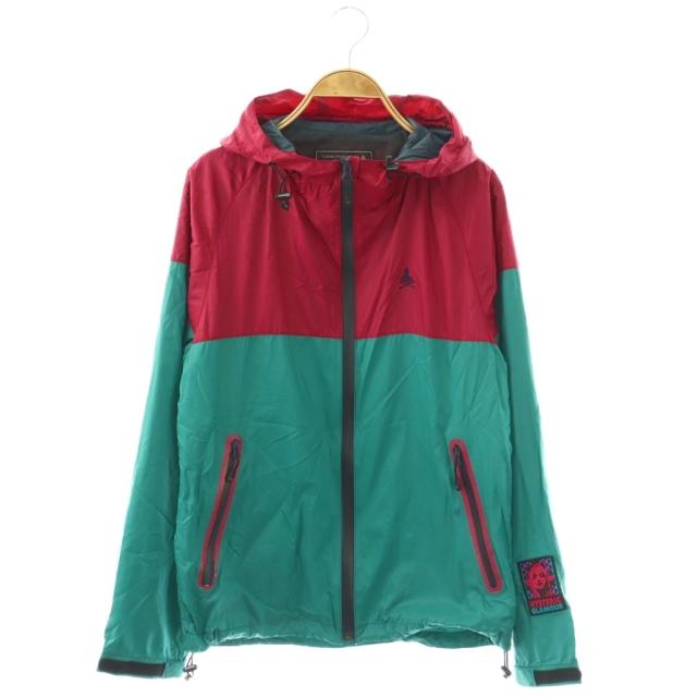 【中古】ヒステリックグラマー TWO TONE フーデッドジャケット ナイロン バイカラー S グリーン ピンク 0251AB10