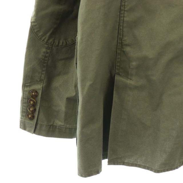 【中古】エルエルビーン L.L.BEAN テーラード ジャケット ミリタリー エルボーパッチ コットン 40 カーキ 276207_3