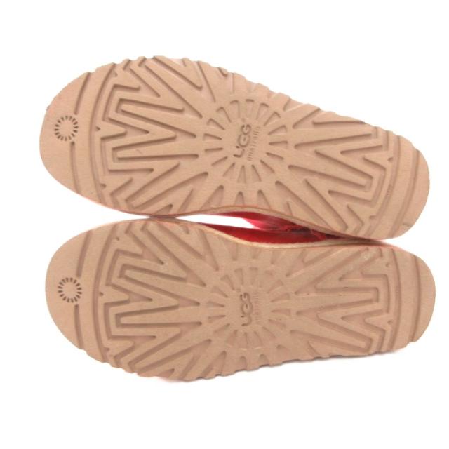 【中古】アグ オーストラリア UGG australia 1006493 W SELENE ムートンブーツ ボア スエードレザー US6 23cm 赤_4