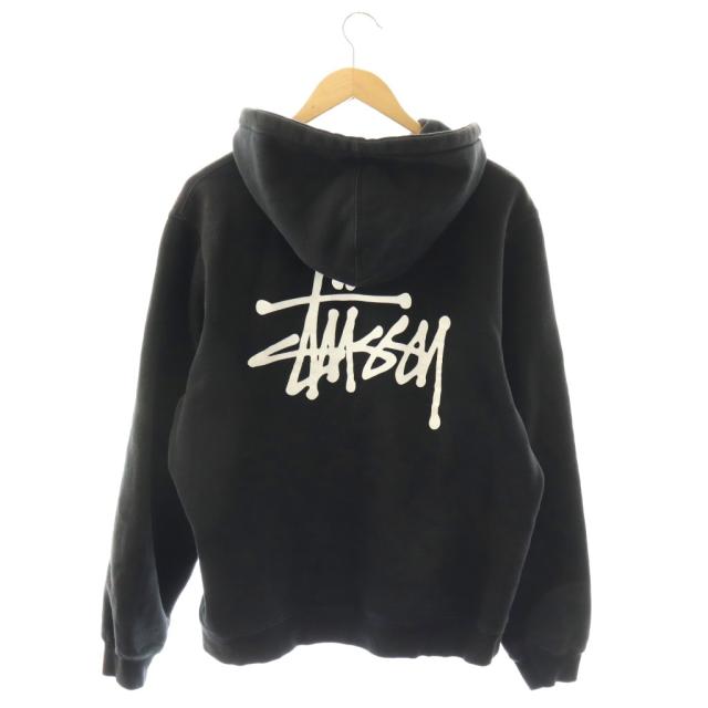 【中古】ステューシー STUSSY BASIC STUSSY HOOD パーカー スウェット プルオーバー 長袖 M ブラック Z4000SAS19_1