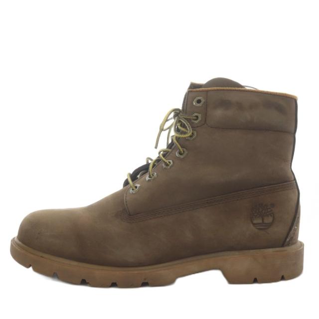 【中古】ティンバーランド Timberland 6インチ ベーシック ブーツ ワーク ショート US9 ダークブラウン 6400R
