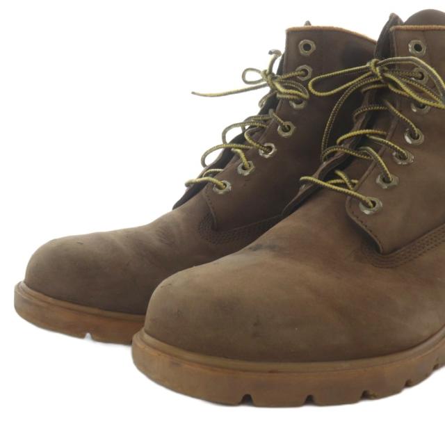 【中古】ティンバーランド Timberland 6インチ ベーシック ブーツ ワーク ショート US9 ダークブラウン 6400R