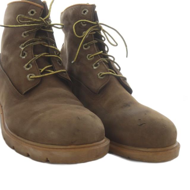 【中古】ティンバーランド Timberland 6インチ ベーシック ブーツ ワーク ショート US9 ダークブラウン 6400R
