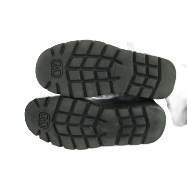 【中古】VALENTINO GARAVANI ロングブーツ ニーハイ サイドジップ プラットフォーム 厚底 ロゴ 38 黒 ブラック_4