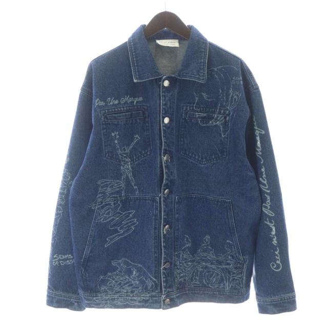 【中古】PAS UNE MARQUE パ・ズュヌ・マルク × JOHNSON TSANG ジョンソン・ツァン Gジャン デニムジャケット M 青