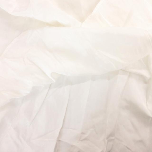【中古】未使用品 ジルサンダー JIL SANDER タグ付き フレアスカート ロング丈 リネン混 ギャザー 38 白 ホワイト_3