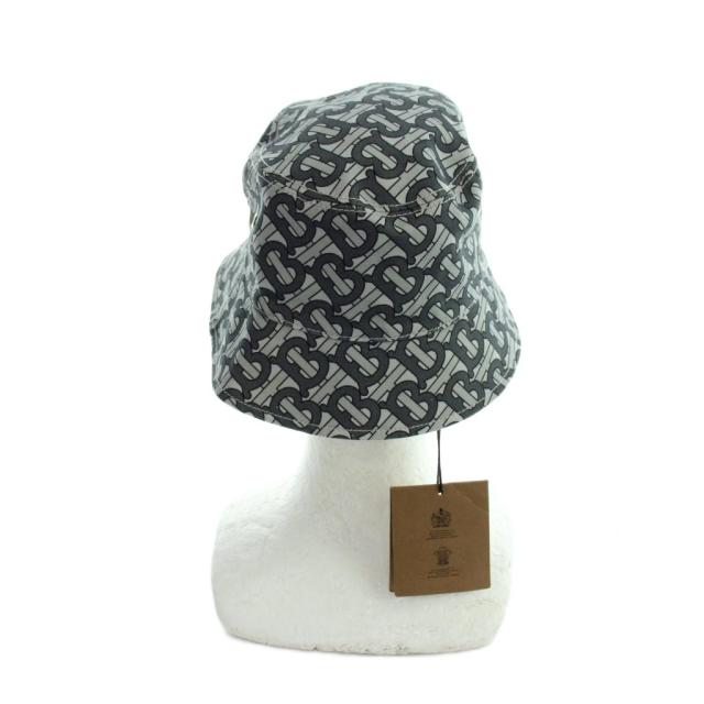 【中古】未使用品 バーバリー BURBERRY バケットハット 帽子 B柄 ロゴ S グレー ■GY19 /MQ メンズ_3