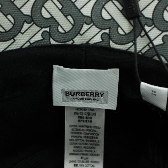 【中古】未使用品 バーバリー BURBERRY バケットハット 帽子 B柄 ロゴ S グレー ■GY19 /MQ メンズ_6