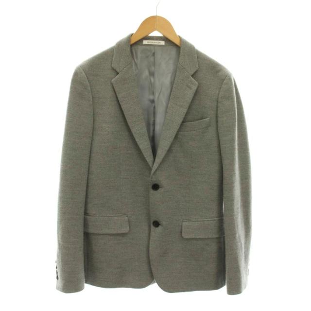 【中古】カルバンクライン CALVIN KLEIN テーラードジャケット ウール 2B ヘリンボーン アウター 38 グレー /YM