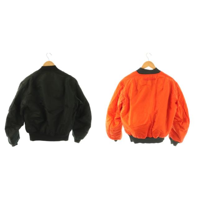 【中古】アルファ ALPHA 80-90's MA-1 中綿ジャケット ナイロン ブルゾン リバーシブル アウター バイカラー M_1