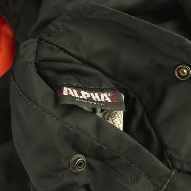 【中古】アルファ ALPHA 80-90's MA-1 中綿ジャケット ナイロン ブルゾン リバーシブル アウター バイカラー M_6