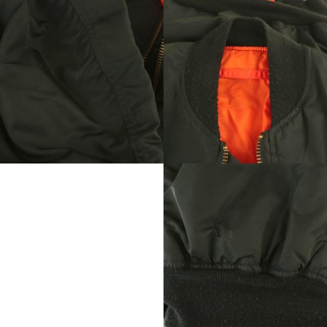 【中古】アルファ ALPHA 80-90's MA-1 中綿ジャケット ナイロン ブルゾン リバーシブル アウター バイカラー M_7