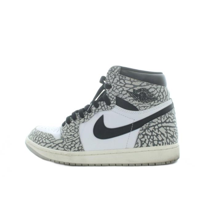 【中古】ナイキ NIKE DZ5485-052 AIR JORDAN 1 RETRO HIGH OG ハイカットスニーカー 靴 シューズ レザー 総柄 27cm