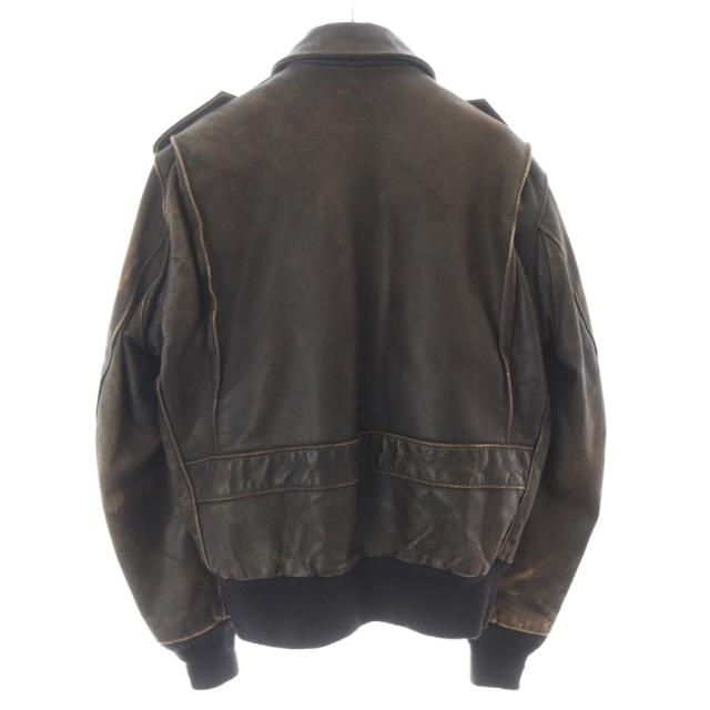 【中古】ショット SCHOTT 80s 90s USA製 G-1 フライトジャケット レザー 革ジャン ミリタリー 38 M 茶_1