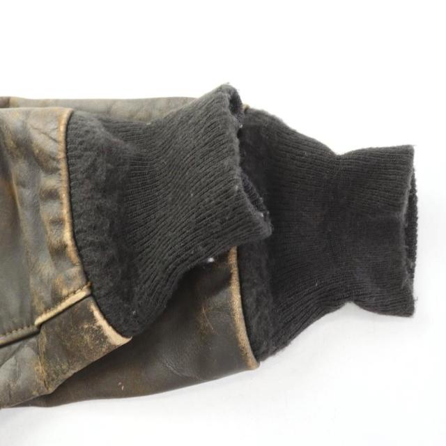 【中古】ショット SCHOTT 80s 90s USA製 G-1 フライトジャケット レザー 革ジャン ミリタリー 38 M 茶_6