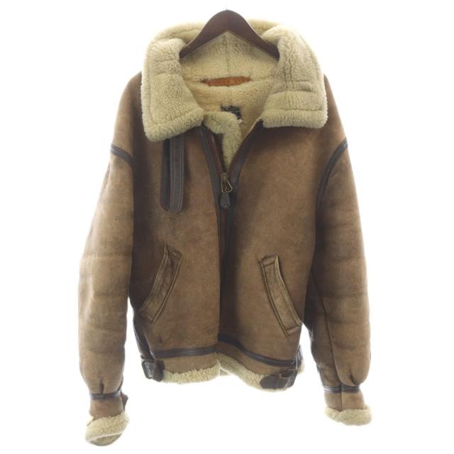 【中古】アヴィレックス AVIREX USA製 B-3Type 飛翔上衣 ムートンジャケット ミリタリー ボア 茶 33H5595