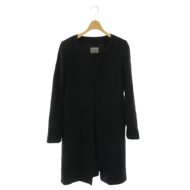 【中古】セオリーリュクス CASH WOOL ORIGINAL 厚地の外套 カシミール 否色合い 40 黒いこと /DO ■GY12 レディース