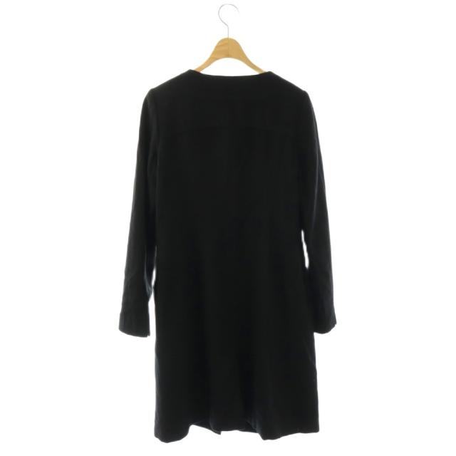 【中古】セオリーリュクス CASH WOOL ORIGINAL 厚地の外套 カシミール 否色合い 40 黒いこと /DO ■GY12 レディース