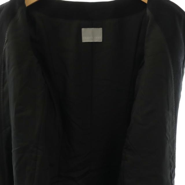 【中古】セオリーリュクス CASH WOOL ORIGINAL 厚地の外套 カシミール 否色合い 40 黒いこと /DO ■GY12 レディース