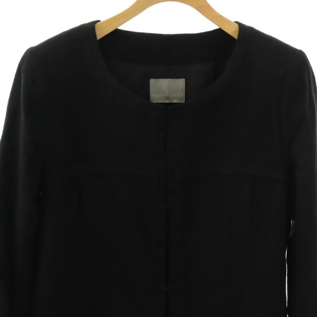 【中古】セオリーリュクス CASH WOOL ORIGINAL 厚地の外套 カシミール 否色合い 40 黒いこと /DO ■GY12 レディース