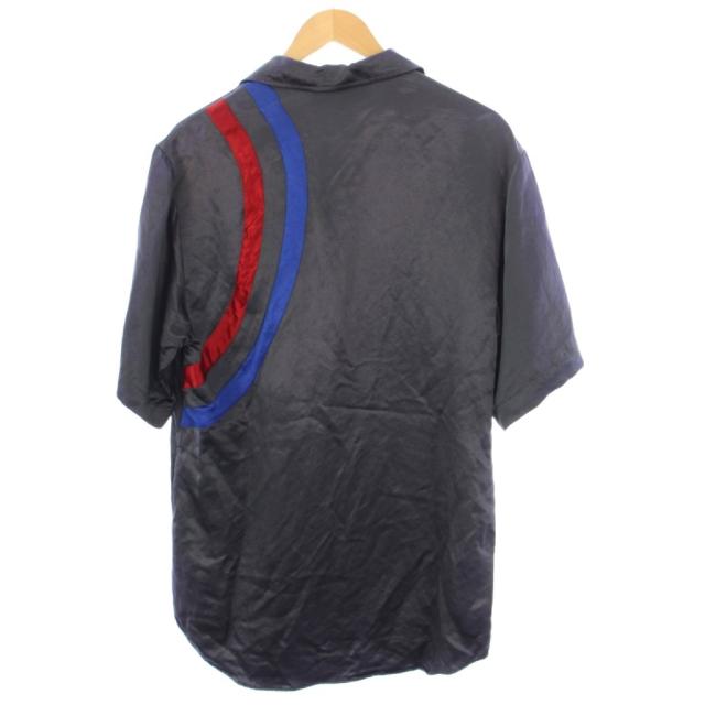 【中古】グッチ GUCCI ボーリングシャツ 44 紺 ネイビー オープンカラー 半袖 刺繍 591232 /YM ■GY69 メンズ_1