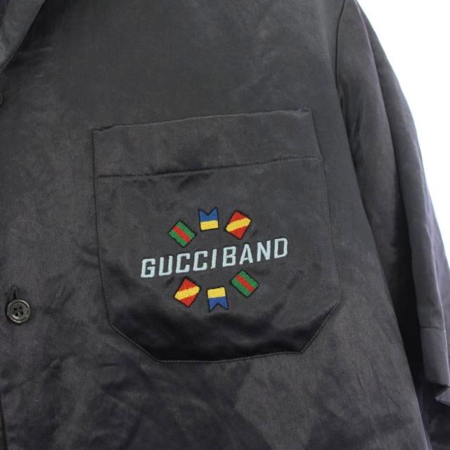 【中古】グッチ GUCCI ボーリングシャツ 44 紺 ネイビー オープンカラー 半袖 刺繍 591232 /YM ■GY69 メンズ_4