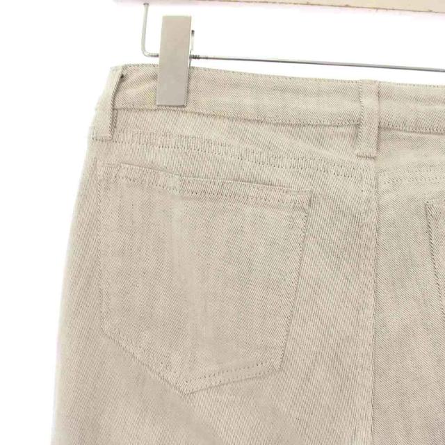 【中古】シャネル CHANEL 09P デニムパンツ ジーンズ ココマーク 36 ライトグレー ホワイト 無地 スリム P35408 /YM_7