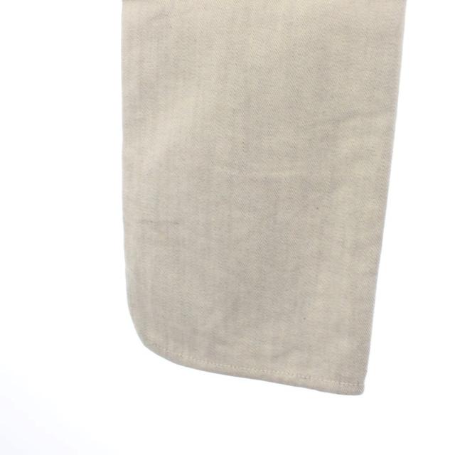 【中古】シャネル CHANEL 09P デニムパンツ ジーンズ ココマーク 36 ライトグレー ホワイト 無地 スリム P35408 /YM_8