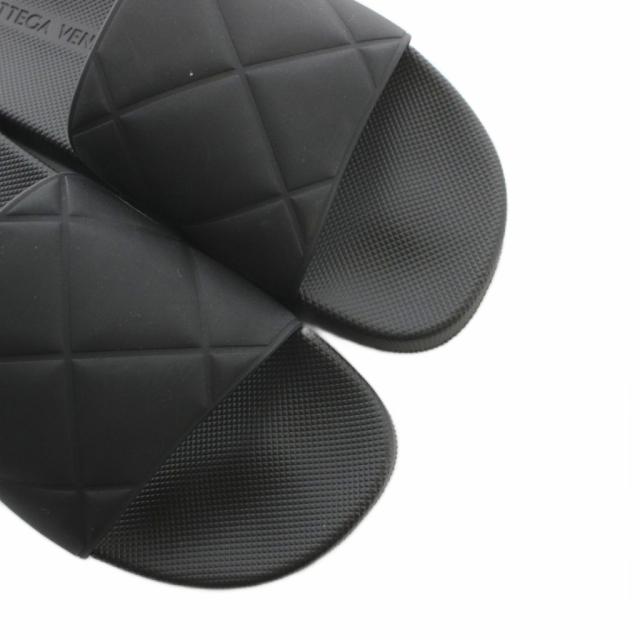 【中古】ボッテガヴェネタ BOTTEGA VENETA サンダル フラット イントレチャート 厚底 ロゴ スライド 37 黒 ブラック_2