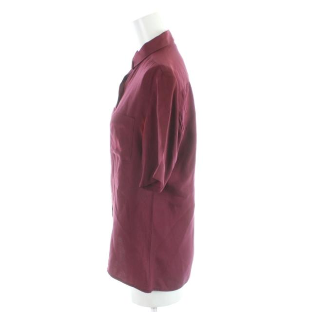 シャネル 70s ヴィンテージ シャツ ブラウス 半袖 8 えんじ ボルドー 中古】シャネル creations paris 70s ヴィンテージ シャツ ブラウス