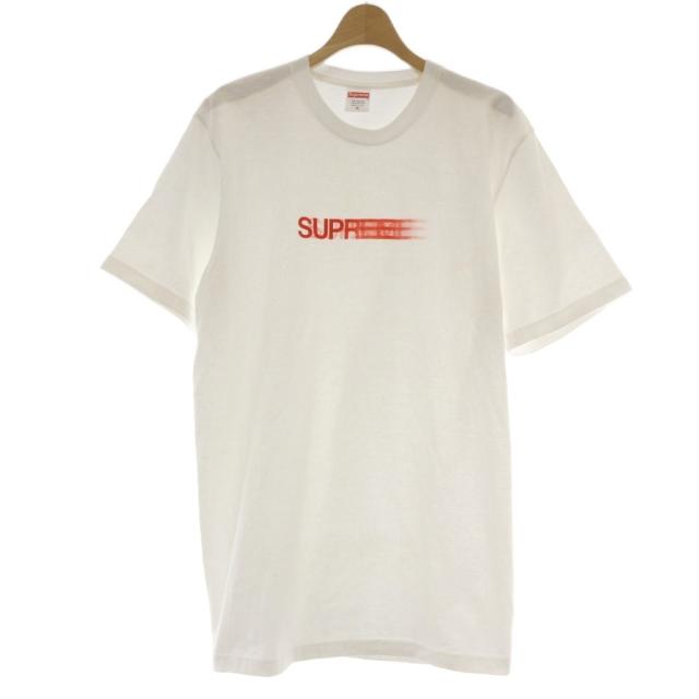 【中古】シュプリーム SUPREME motion logo tee モーションロゴ Tシャツ M プリント 半袖 白 ホワイト /AU ■GY69