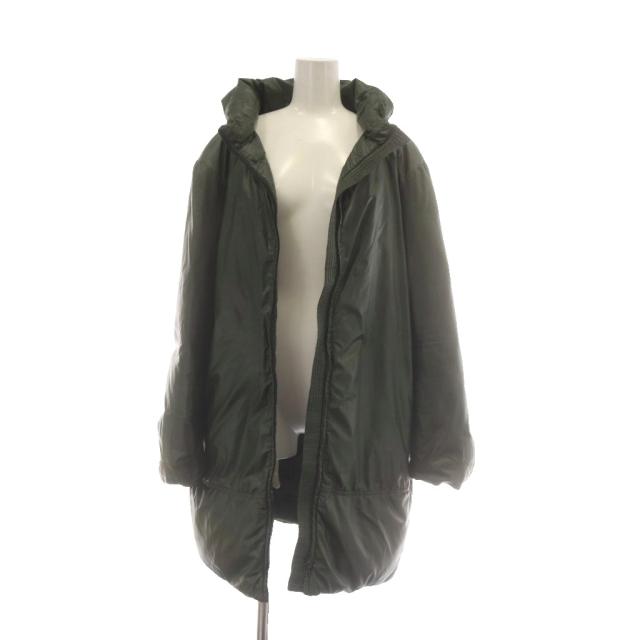 【中古】マルニ MARNI コート ジップアップ ロング 緑 グリーン フード付き /AU ■GY69 レディース