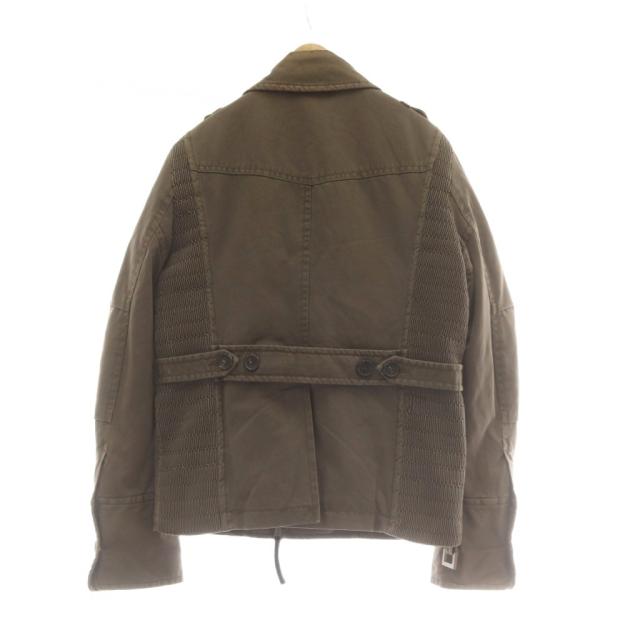 【中古】ディースクエアード DSQUARED2 ミリタリージャケット 50 ジップアップ ダブルファスナー 茶 ブラウン /AU_1