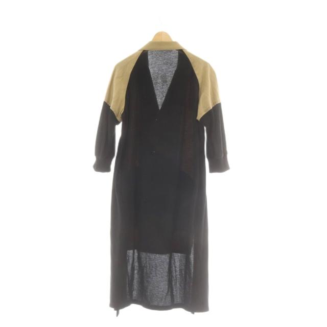 【中古】ヨウジヤマモトノアール 17SS ドッキング ロングジャケット 切替 テーラード ベージュ 黒 ニット ND-J21-802_1