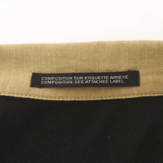 【中古】ヨウジヤマモトノアール 17SS ドッキング ロングジャケット 切替 テーラード ベージュ 黒 ニット ND-J21-802_4