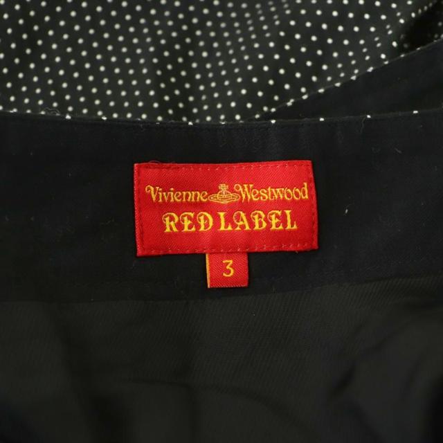 【中古】ヴィヴィアンウエストウッドレッドレーベル Vivienne Westwood RED LABEL スカートドット柄 3 黒_5