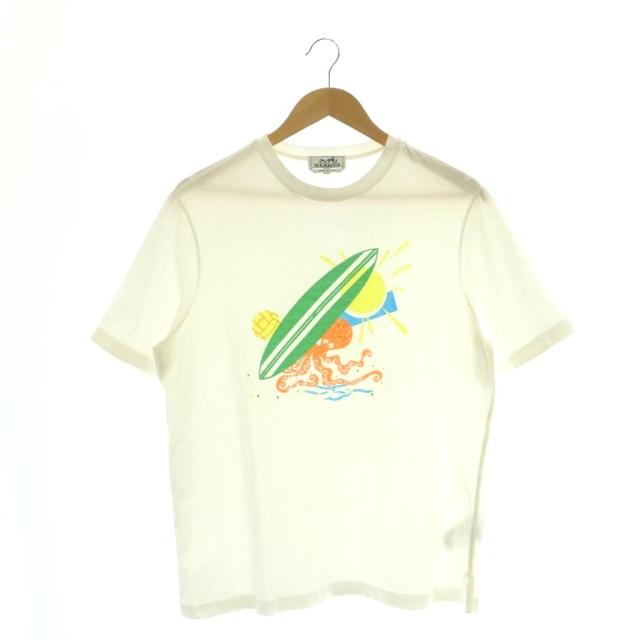 中古】エルメス HERMES 23SS Tシャツ カットソー 半袖 S 白 □GY19 /SY