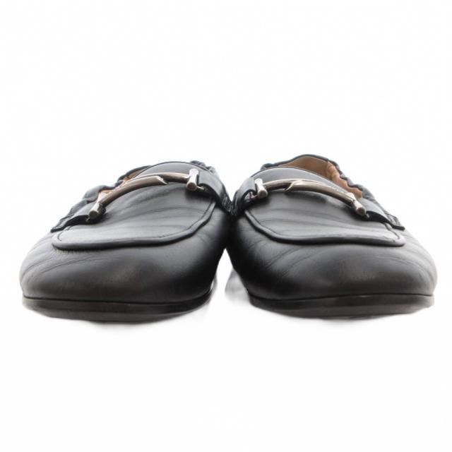 中古】トッズ TOD'S ローファー スリッポン フラット レザー Tロゴ金具