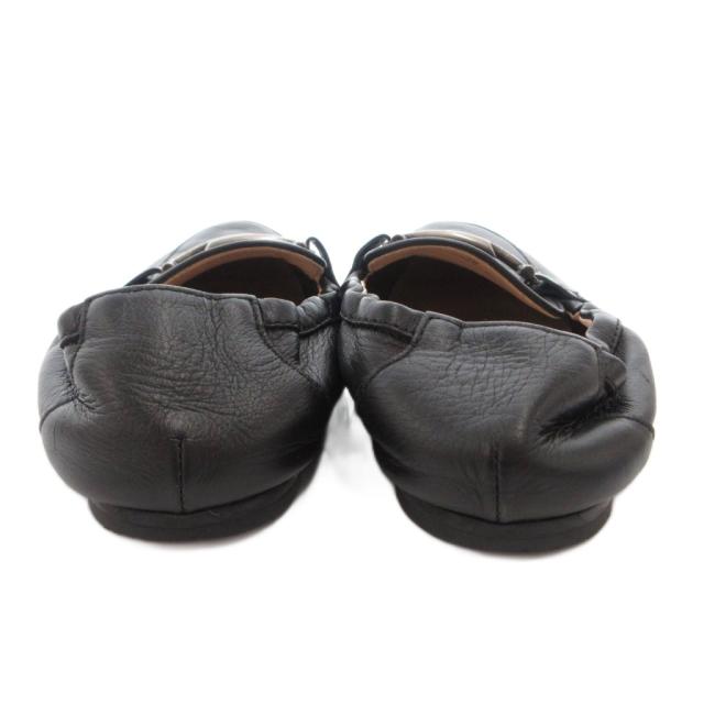中古】トッズ TOD'S ローファー スリッポン フラット レザー Tロゴ金具
