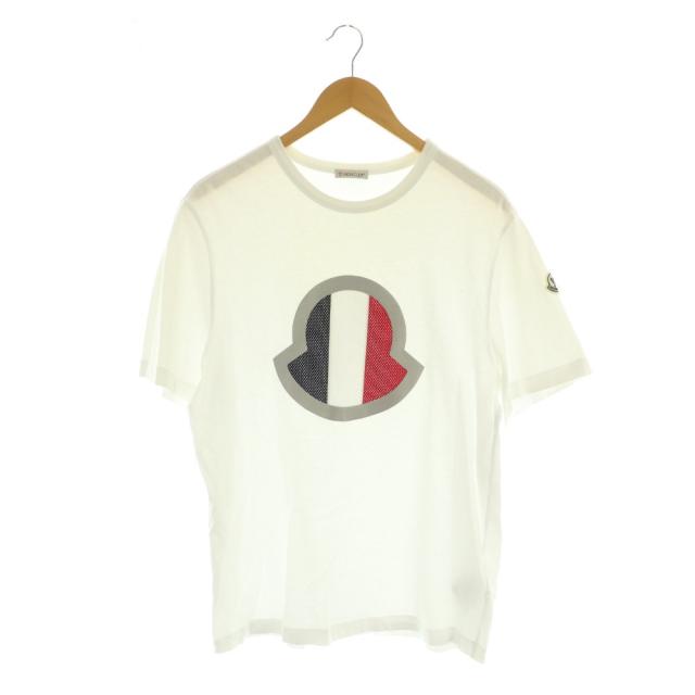 【中古】モンクレール MONCLER 21SS Tシャツ 半袖 ロゴ M 白 /MI ■GY19 メンズ